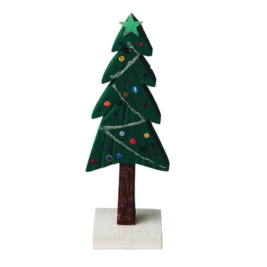 S&#x26;S Worldwide&#xAE; Unfinished Wooden Tree With Base, 6ct.